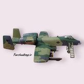 نمای زیر ماکت هواپیمای جنگی A-10 رنگ سبز مدل KAIWEI LZ188B