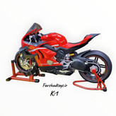 نمای جانبی ماکت موتور دوکاتی Superleggera V4 مدل K1 برند XLG مقیاس 1:7