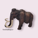 نمای کناری فیگور ماموت پشمالو Paradise Animal مدل 127-557 با عاجهای بلند در فرشاد تویز