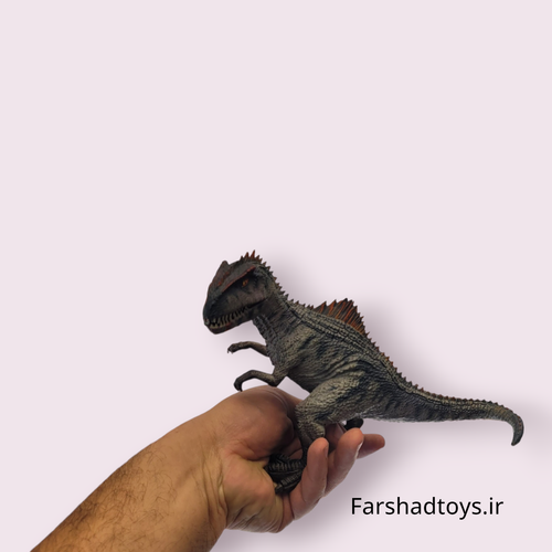 نمای روبهرو فیگور دایناسور سراتوسوروس ۲۱ سانتی مدل F9988834 مناسب کلکسیون دایناسورها در فرشاد تویز