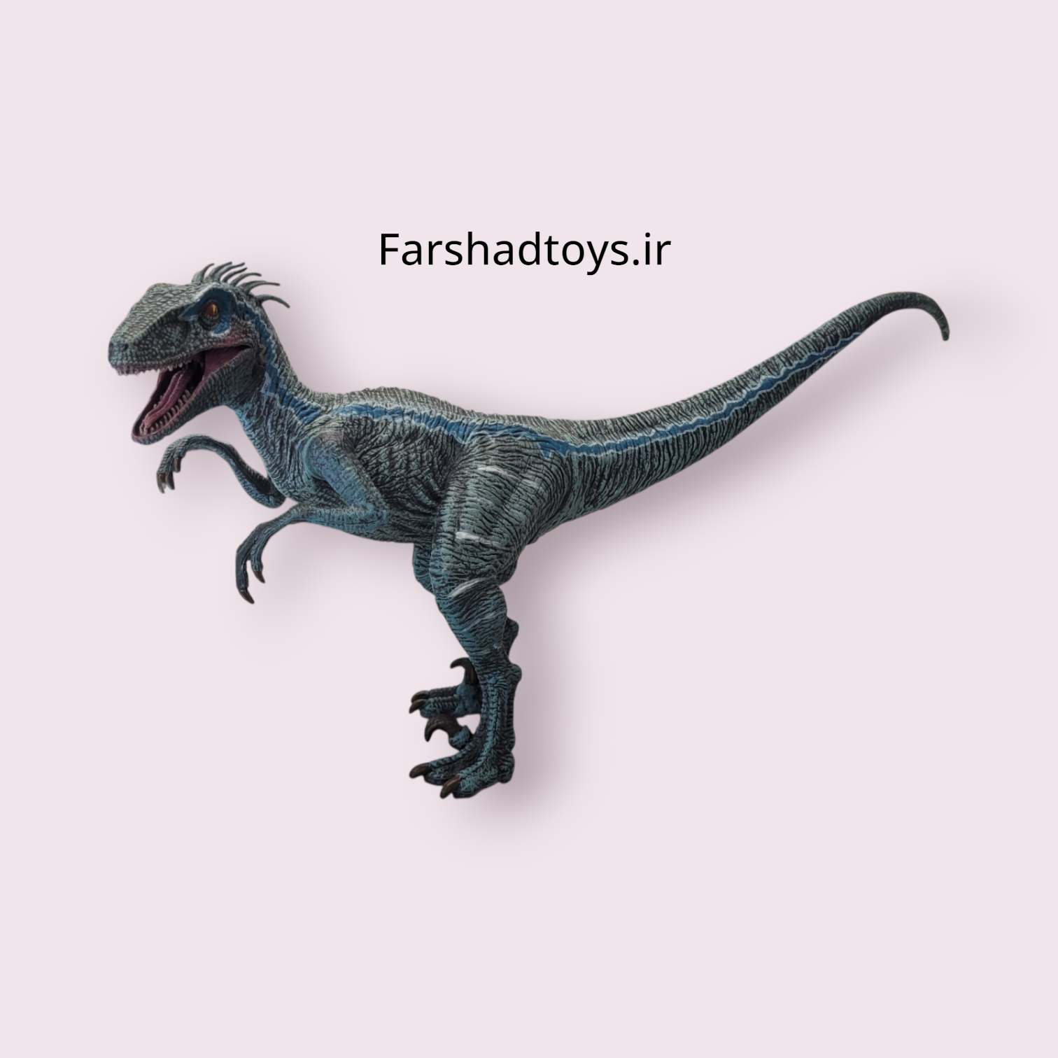 فیگور دایناسور رپتور ۳۰ سانتی مدل F9988866 با فک متحرک و جزئیات بدنه مناسب کلکسیون دایناسورها در فرشاد تویز