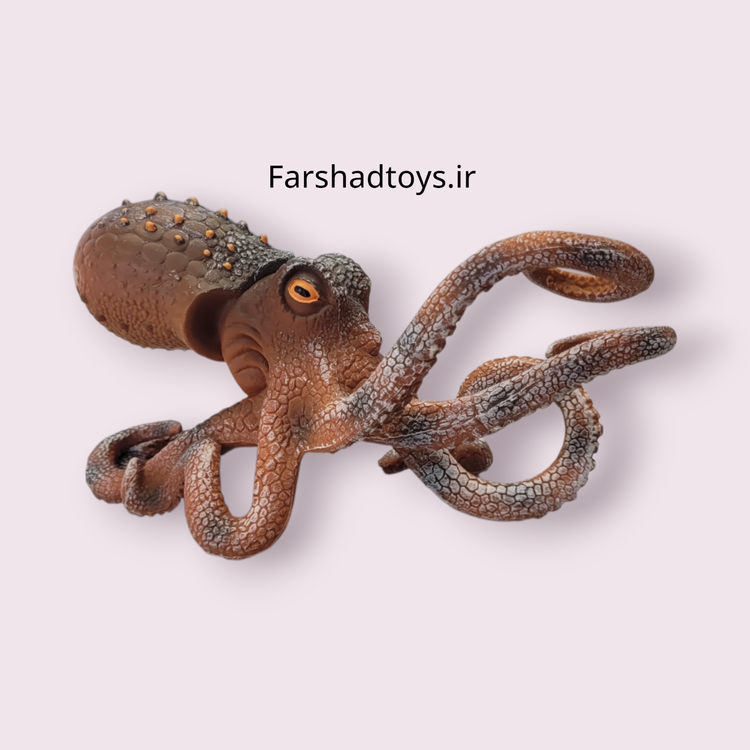 نمای روبهرو فیگور حیوانات اختاپوس Paradise Animal مدل 127-3381 با جزئیات چشم و بازوها در فرشاد تویز