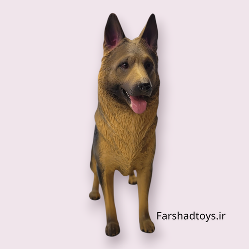 نمای روبهرو فیگور حیوانات سگ ژرمن شپرد Paradise Animal مدل 127-1039 در فرشاد تویز