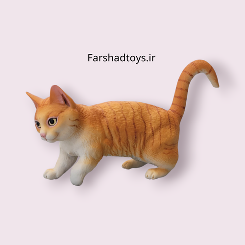 فیگور حیوانات گربه نارنجی Paradise Animal مدل 127-989 نمای بغل