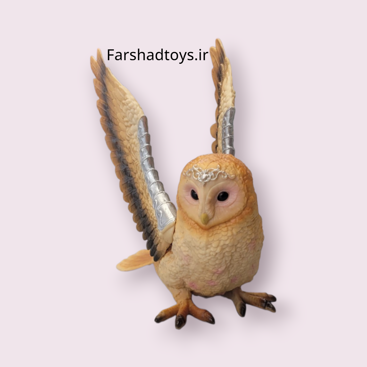 نمای روبه‌رو فیگور حیوانات جغد بال‌باز Paradise Animal کد 127-3542 مناسب کلکسیون حیوانات در فرشاد تویز