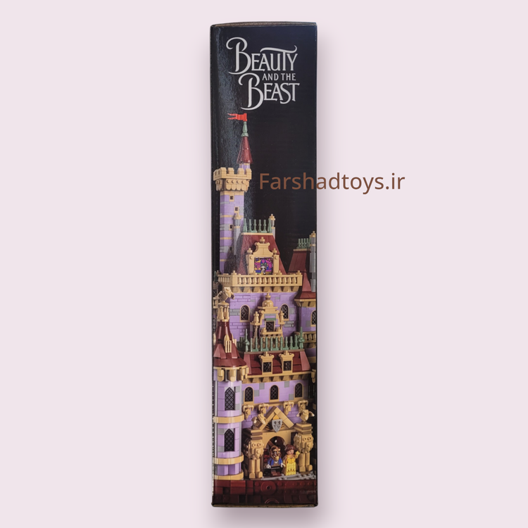 نمای کناری جعبه لگو قلعه دیو و دلبر 2916 قطعه مدل Beauty and the Beast کد 53150 در فرشاد تویز