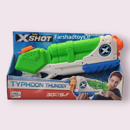 تفنگ آب پاش ایکس شات Typhoon Thunder ظرفیت ۵۵۰ میلیلیتر در فرشاد تویز