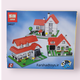 نمای جعبه ساختنی خانه 3 در 1 LEPIN مدل 24027 با سه مدل خانه ویلایی در فرشاد تویز