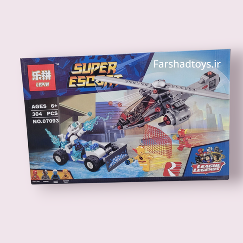 نمای اصلی جعبه ساختنی فلش LEPIN مدل 07093 با 304 قطعه و چهار شخصیت در فرشاد تویز