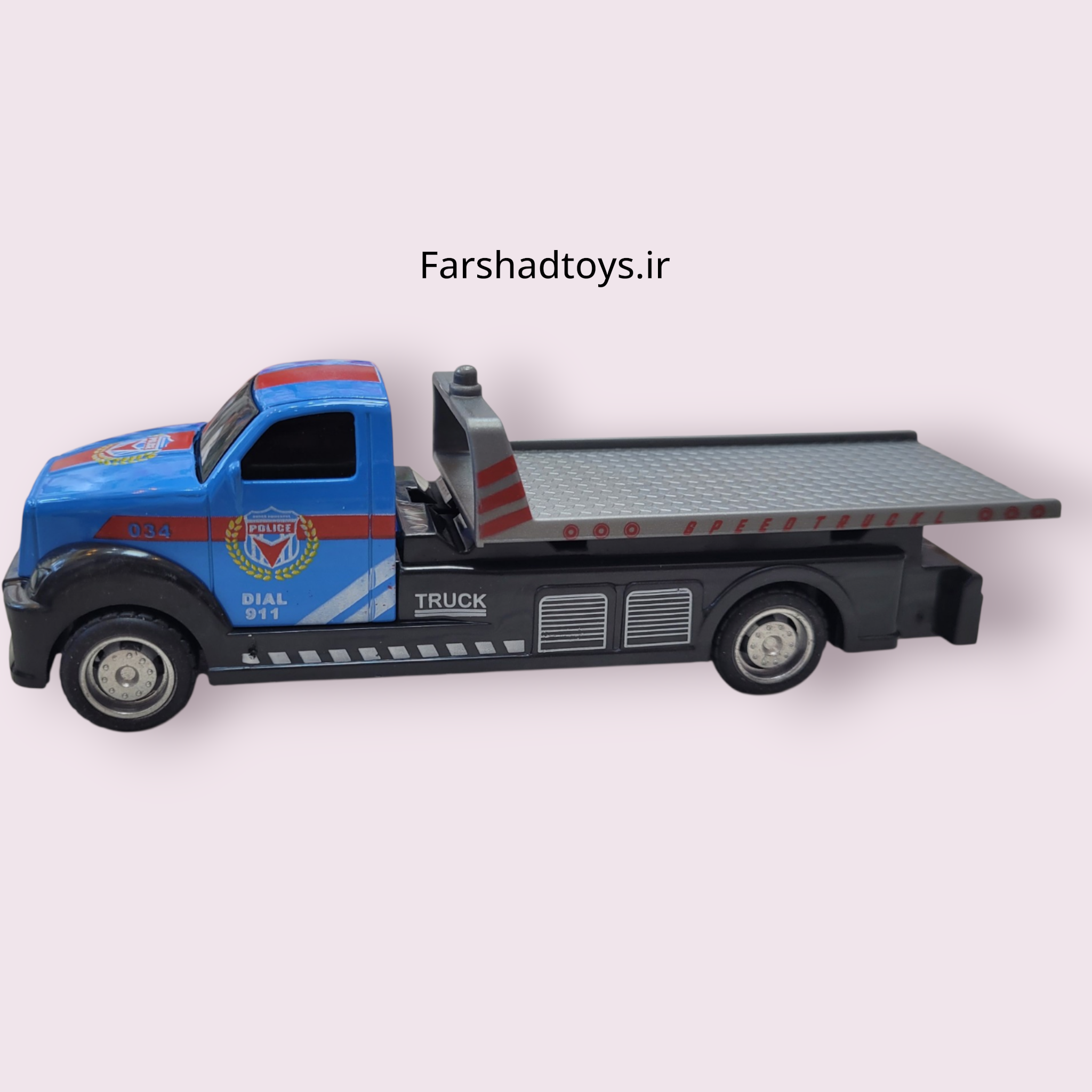 کامیون کفی آبی و مشکی پلیس برای حمل خودرو از ست Tian Hong