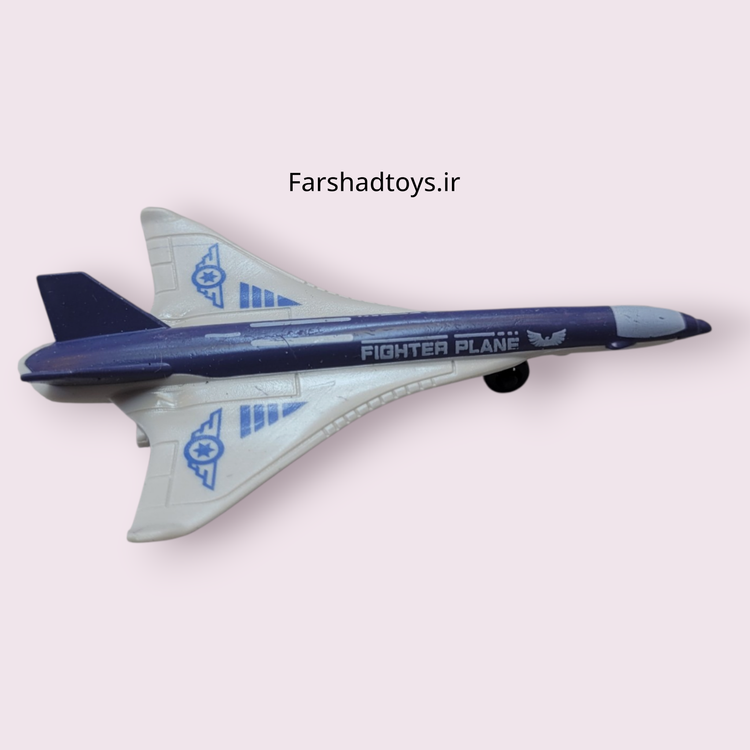 نمای بغل هواپیمای جنگنده سفید و سرمهای Fighter Plane از ست Tian Hong