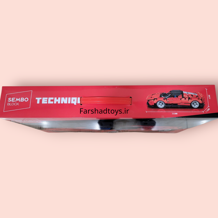 ابعاد ماشین ساختنی طرح فراری F40 سمبو مدل 715305 در فرشاد تویز