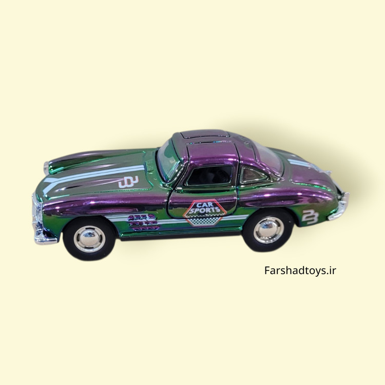ماشین فلزی کلاسیک اسپرت DARETY رنگ هفترنگ با بدنه براق در فرشاد تویز