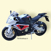 نمای جانبی ماکت موتور BMW S1000 RR اتومکس با جک بغل