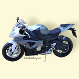 نمای جانبی ماکت موتور BMW S1000 RR نقرهای مقیاس 1:12