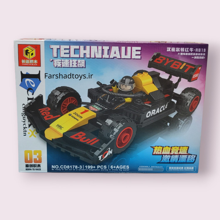 جعبه ساختنی ردبول RB19 مدل CD8178-3 با 199+ قطعه