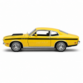 نمای کناری ماکت 1971 Mercury Comet GT زرد موتورمکس فرشاد تویز