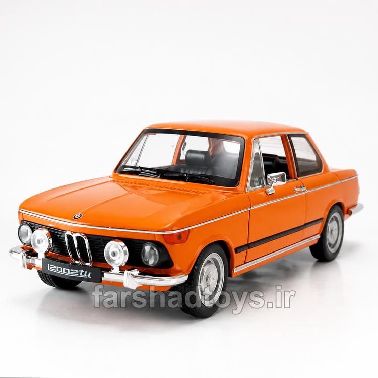 ماکت فلزی BMW 2002 نارنجی نمای جانبی فرشاد تویز