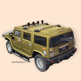 نمای عقب ماشین فلزی طرح هامر H2 سبز زیتونی مقیاس ۱:۱۸ کد K1-07-C در فرشاد تویز