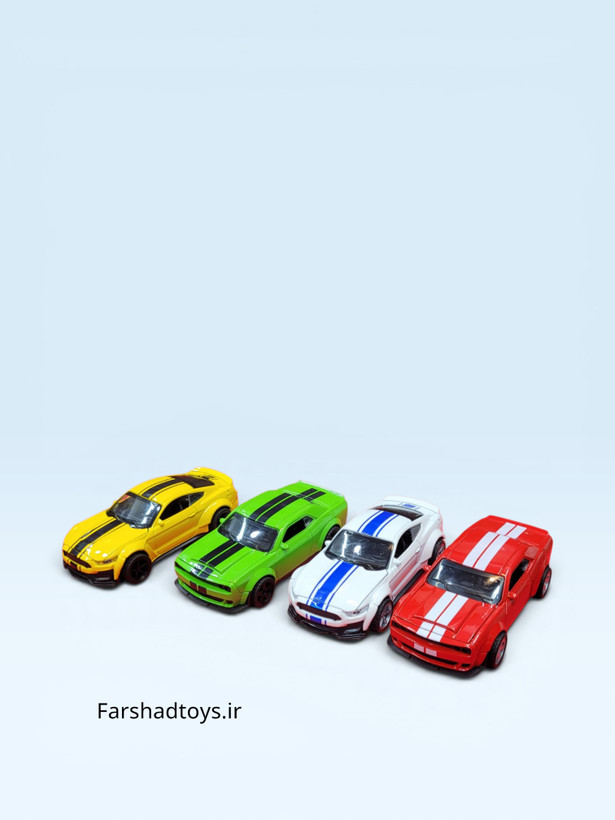 چهار رنگ ماشین فلزی فورد موستانگ شلبی GT500 از نمای زاویهدار