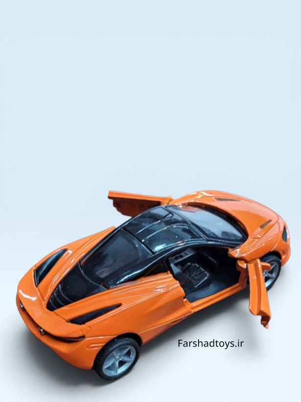 ماشین فلزی مکلارن 720S نارنجی با درب باز فرشاد تویز