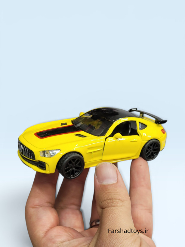 ماشین فلزی مرسدس AMG GT زرد فرشاد تویز
