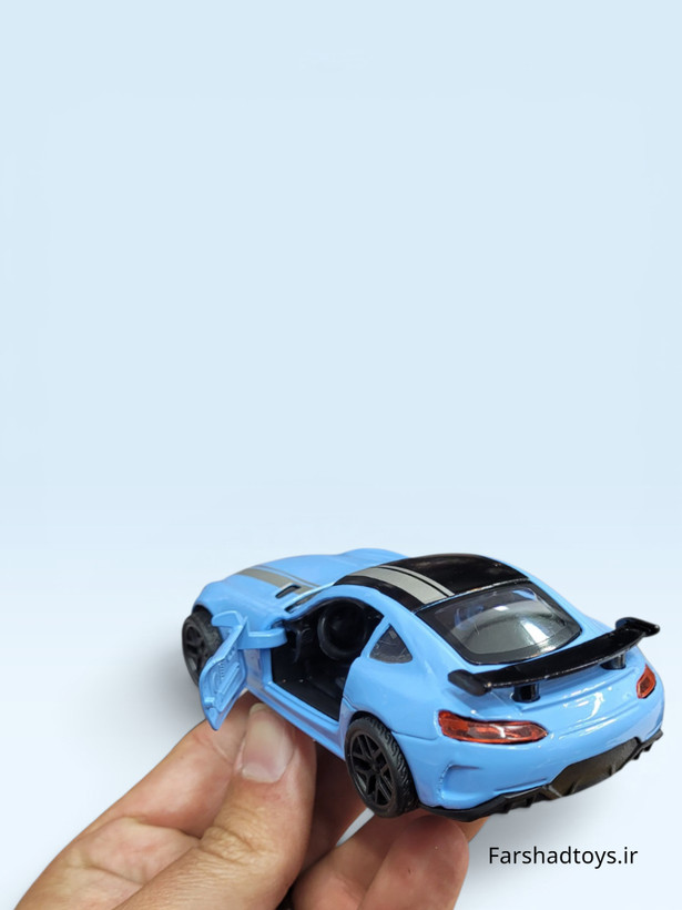 ماشین فلزی مرسدس AMG GT آبی آسمانی با درب باز فرشاد تویز