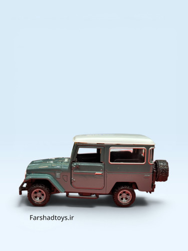 نمای بغل ماشین فلزی تویوتا لندکروزر FJ40 سبز آیتم JS1068
