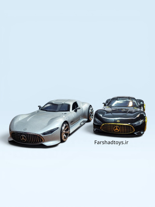 نمای جلو ماکت مرسدس AMG Vision Gran Turismo با جلوپنجره بزرگ و طراحی مفهومی