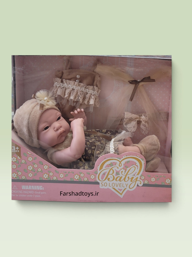 عروسک نوزاد دختر Baby So Lovely با لباس و لوازم