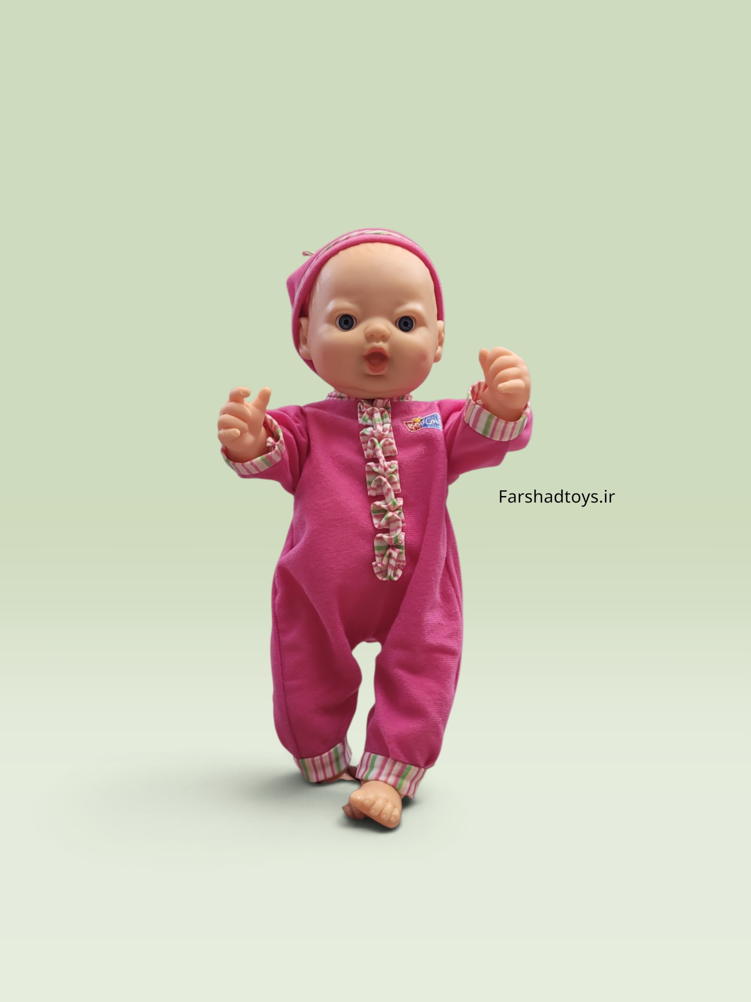 عروسک بیبی بلیندا صورتی تیره مدل Lovely Baby در حالت ایستاده - فرشاد تویز