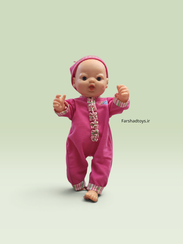 عروسک بیبی بلیندا صورتی تیره مدل Lovely Baby در حالت ایستاده - فرشاد تویز