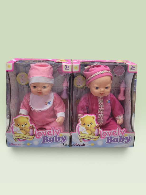 بستهبندی دو طرح عروسک بیبی بلیندا Lovely Baby مدل 68013 - فرشاد تویز
