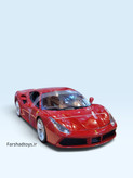 نمای سهرخ جلو ماکت قرمز Ferrari 488 GTB بوراگو مقیاس 1:18 در فرشاد تویز