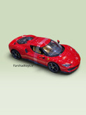 نمای بالا و جانبی ماکت قرمز فراری 296 GTB بوراگو مقیاس 1:18