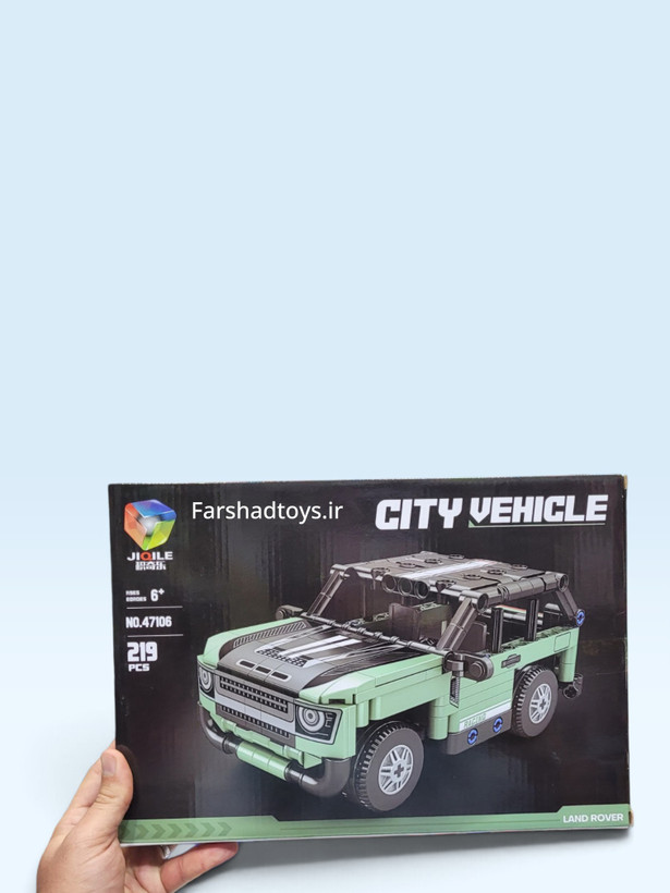 جعبه شاسیبلند سبز پاستلی طرح Land Rover با ۲۱۹ قطعه