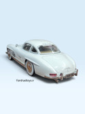 نمای عقب ماکت مرسدس بنز 300 SL Gullwing سفید با پلاک 300-SL فرشاد تویز