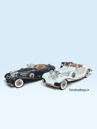 ماکت مرسدس بنز 500 K Roadster مقیاس 1:18 در دو رنگ سفید و مشکی فرشاد تویز