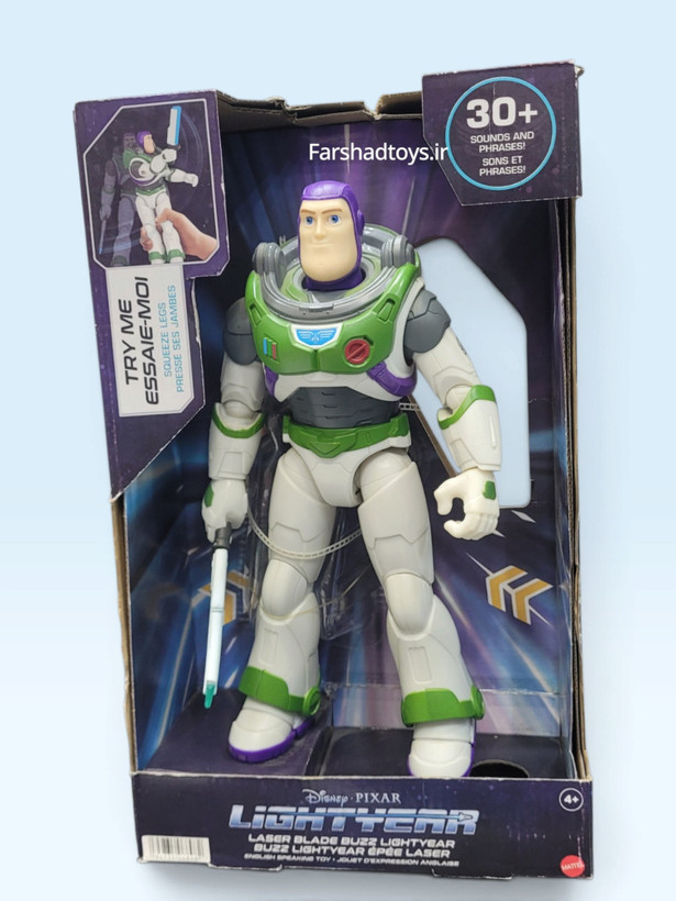 اکشن فیگور باز لایتیر Mattel مدل Laser Blade HHJ76 سخنگو و چراغدار در فرشاد تویز