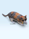 فیگور گربه سهرنگ کالیکو قلادهدار Paradise Animal کد PL127-3731