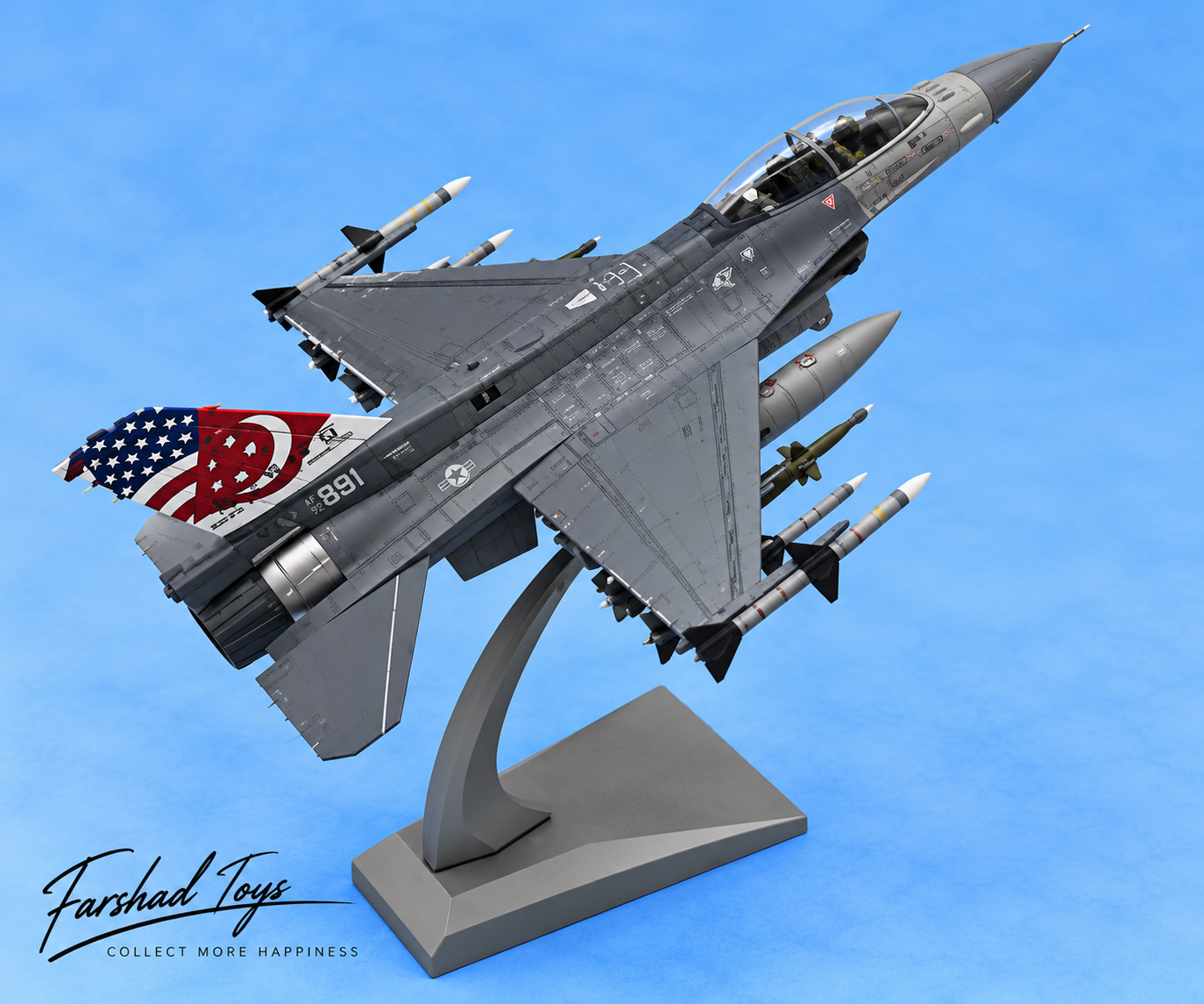 ماکت فلزی جنگنده F-16D Fighting Falcon نیروی هوایی سنگاپور مقیاس 1:72