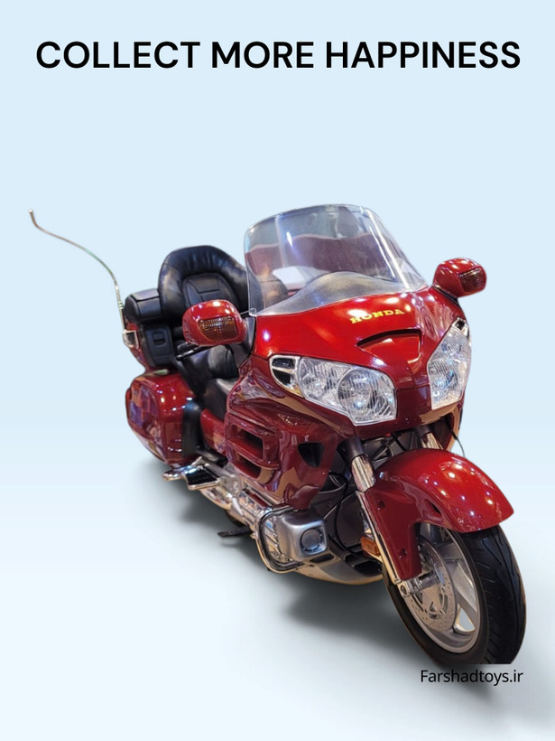 نمای سهرخ ماکت موتور هوندا Gold Wing موتور مکس رنگ زرشکی متالیک