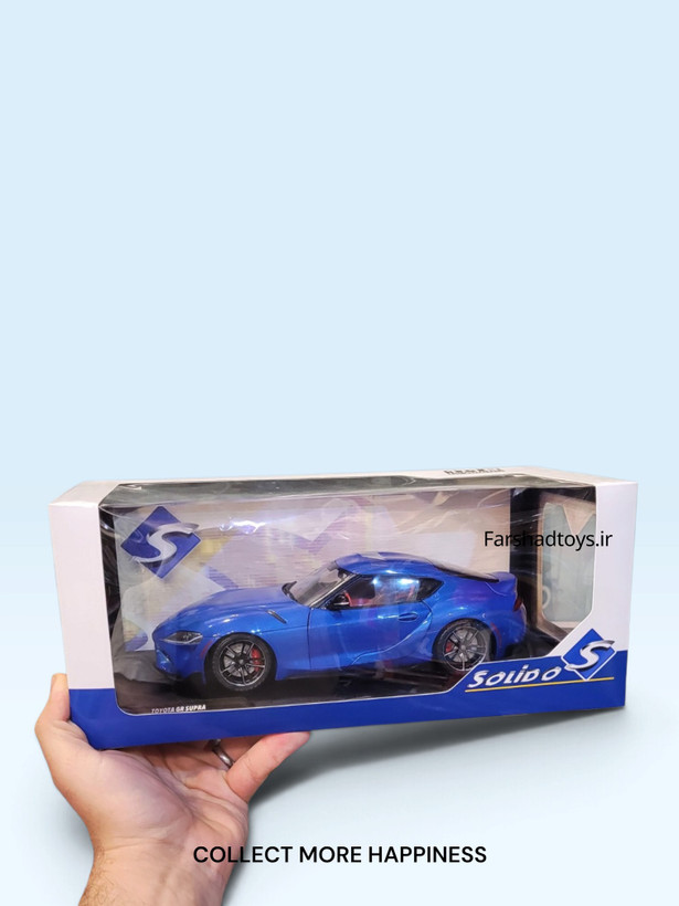 ماکت تویوتا GR Supra آبی برند Solido داخل جعبه اصلی