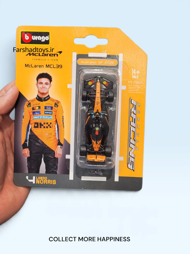 ماکت مکلارن MCL39 لندو نوریس بوراگو مقیاس 1:64